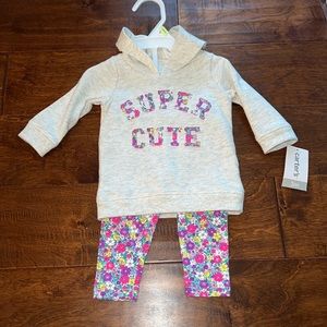 NWT Carters Hoodie & Leggings Set - 3 Months